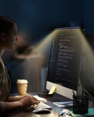 BlitzWolf BW-CML2 Air Monitör Işık Çubuğu Dokunmatik Kontrol Göz Koruması Yanması 300-1000LUX E-Okuma Işığı