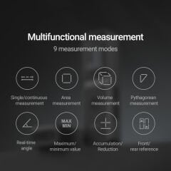 LSA LazerMetre: 50m Menzil, 9 Fonksiyonlu Milimetrik Hassasiyet Metrekare Metreküp Mesafe Ölçümü