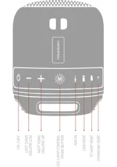 Powerway C4 Gümüş Taşınabilir Bluetooth Hoparlör Ses Bombası Yüksek Ses Gücü Sese Duyarlı LED Işık