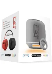 Powerway C4 Gümüş Taşınabilir Bluetooth Hoparlör Ses Bombası Yüksek Ses Gücü Sese Duyarlı LED Işık