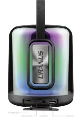 Powerway Ekstra Bass Radyolu USB Aux Micro Girişli LED Işıklı Taşınabilir Uranus Bluetooth Hoparlör