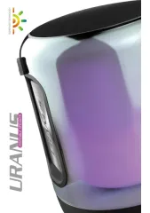 Powerway Ekstra Bass Radyolu USB Aux Micro Girişli LED Işıklı Taşınabilir Uranus Bluetooth Hoparlör
