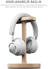 Powerway Aria Kulak Üstü Bluetooth Kulaklık Gümüş Kablosuz Ayarlanabilir Aktif Gürültü Önleyici