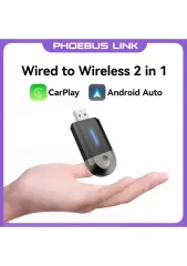 Kablosuz Carplay & Android Auto Adaptörü 2si1 Arada Tak Çalıştır Mini Wifi Bluetooth Hızlı Bağlantı Kaliteli