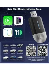 Kablosuz Carplay & Android Auto Adaptörü 2si1 Arada Tak Çalıştır Mini Wifi Bluetooth Hızlı Bağlantı Kaliteli