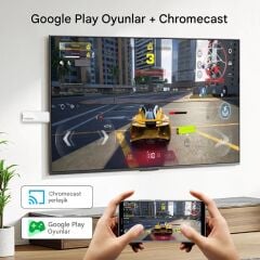 H96Max H313 Mini 4K Tv Stick Android 14 Akıllı Tv Kutusu 2GB+16GB Wifi 6 Google Sesli Komut Netflix Bluetooth Kumanda