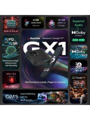 RockTek GX1-AI Yapay Zeka Destekli Android Tv Box 4GB RAM 32GB ROM Google TV (Android TV™ 12)  Realtek RTD1325 CPU
