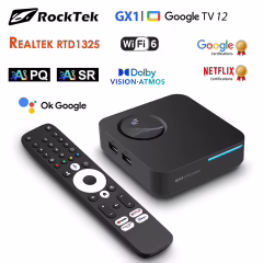 RockTek GX1-AI Yapay Zeka Destekli Android Tv Box 4GB RAM 32GB ROM Google TV (Android TV™ 12)  Realtek RTD1325 CPU