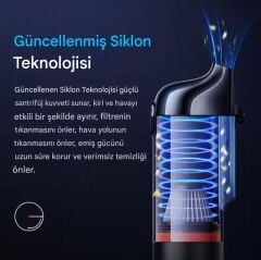 Baseus A5 Kablosuz El Süpürgesi – 16000PA Güçlü, 130W Motor, 30DK Batarya, Type-C Şarjlı Araç Ev Ofis Temizlik Hafif