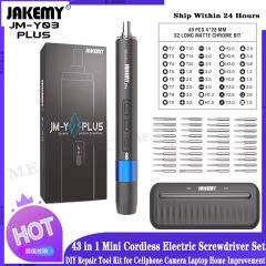 Jakemy JM-Y03+ 43'ü 1 Arada Şarjlı Elektrikli Hassas Tornavida Seti LED Işıklı Mıknatıslayıcı