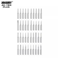 Jakemy JM-Y03+ 43'ü 1 Arada Şarjlı Elektrikli Hassas Tornavida Seti LED Işıklı Mıknatıslayıcı