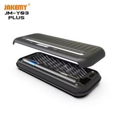 Jakemy JM-Y03+ 43'ü 1 Arada Şarjlı Elektrikli Hassas Tornavida Seti LED Işıklı Mıknatıslayıcı