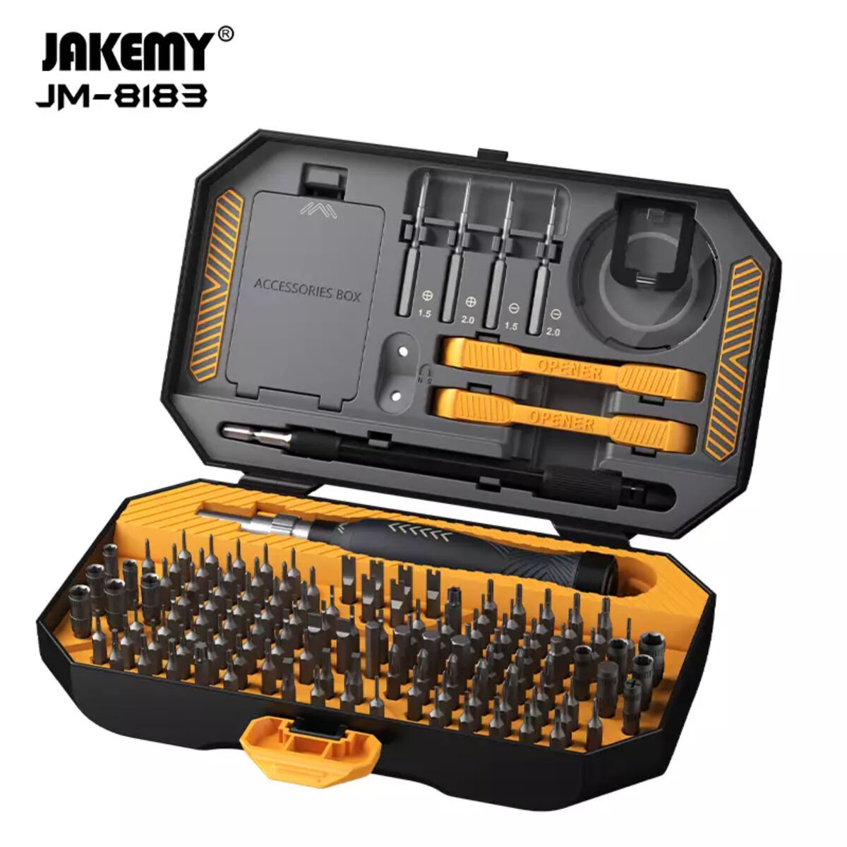 JAKEMY JM-8183: 145'i 1 Arada Çok Amaçlı Hassas Tamir Tornavida Seti