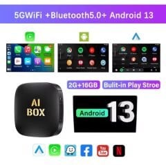 Akıllı Multimedya Kutusu Android 13 32GB Kablosuz Carplay Ai Box Youtube Netflix Google Playstore