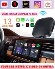 Akıllı Multimedya Kutusu Android 13 32GB Kablosuz Carplay Ai Box Youtube Netflix Google Playstore
