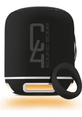 Powerway C4 Siyah Taşınabilir Bluetooth Hoparlör Ses Bombası Yüksek Ses Gücü Sese Duyarlı LED Işık