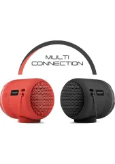 Powerway C4 Siyah Taşınabilir Bluetooth Hoparlör Ses Bombası Yüksek Ses Gücü Sese Duyarlı LED Işık