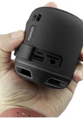 Powerway C4 Siyah Taşınabilir Bluetooth Hoparlör Ses Bombası Yüksek Ses Gücü Sese Duyarlı LED Işık