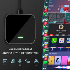 Phoebus Carplay & Android Auto Adaptör Android 13 4GB+64GB Youtube Netflix Video Oynatma Kutusu