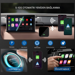 Phoebus Carplay & Android Auto Adaptör Android 13 4GB+64GB Youtube Netflix Video Oynatma Kutusu