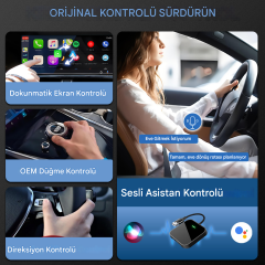 Phoebus Carplay & Android Auto Adaptör Android 13 4GB+64GB Youtube Netflix Video Oynatma Kutusu