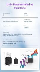 Carlinkit Mini Ultra 5.0 Kablosuz CarPlay & Android Auto Adaptör Tak Çalıştır Dual WiFi Hızlı Bağlantı