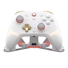 Gamesir Cyclone 2 Kablosuz Gamepad Oyun Kolu RGB Hall Joystick for PC/Android/iOS/Switch Çoklu Bağlantı Modu Beyaz(Şarj İstasyonu Sürümü)