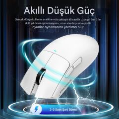 Attack Shark X11 Superlıght 22000 Dpı PAW3311 Şarj Istasyonuna Sahip Kablosuz Oyuncu Faresi
