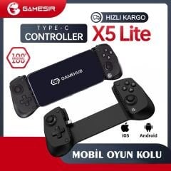 GameSir X5 Lite Mobil Oyun Kontrolcüsü: Hall Effect, Turbo, Type-C, Android/iOS iPhone 15/16 Uyumlu Gamepad