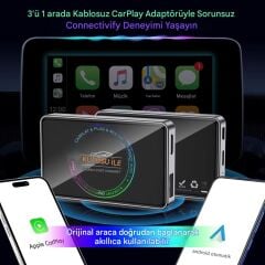 MAYPAL Y3 CarPlay & Android Auto Box 4GB+32GB Youtube Hareket Halinde Video, WiFi6, Dahili GPS, TV Bağlantı