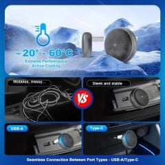 Carlinkit Mini Ultra 3 Kablosuz Carplay ve Android Auto Adaptörü – iPhone ve Android 11+ Destekli, Usb-A / Type-C Tak Çalıştır