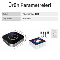 Tbox S2 4gb Ram + 64G Rom Android 13.0 Carplay & Android Auto Youtube Netflix Google Playstore Dahili Gps Snapdragon Cpu SM6115