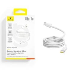 Baseus Dynamic 4 Pro 100W 20V/5A Manyetik Düzenleyici Type-C to Type-C Hızlı Şarj Kablosu 1Metre