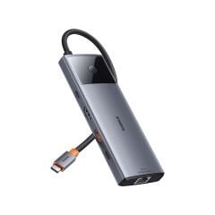 Baseus Metal Gleam II 10-in-1 USB-C Hub - 4K 60Hz HDMI, 10Gbps USB 3.2, 100W PD Şarj ve Gigabit Ethernet RJ45