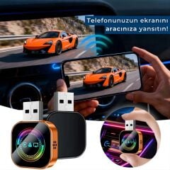 Maypal R4 - 4'ü 1 Arada Ekran Yansıtmalı Kablosuz Carplay & Android Auto Dönüştürücü, Ios&android Uyumlu