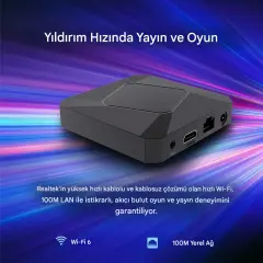 EverBox Rt-X3 4K Android 14.0 Tv Box 4+64GB Realtek RTD1325 Yapay Zeka Işlemci Chip Dual Hızlı Wifi6