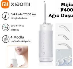 Xiaomi Mijia F400 Şarjlı Ağız Duşu ve Diş Temizleme Cihazı - Yeni Teknoloji Cloud Sensing ile Hassas Diş Eti Bakımı - 100 Gün Şarj Süresi - IPX7 Su Geçirmez - Diş Teli Uyumlu